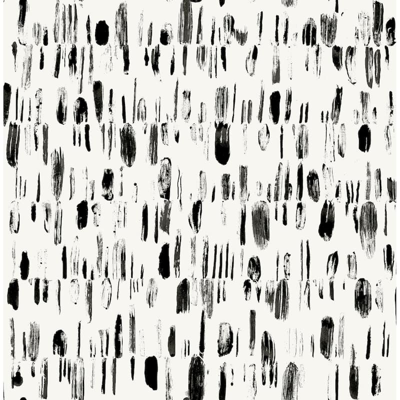 A-Street Prints Dwell Black Brushstrokes Wallpaper