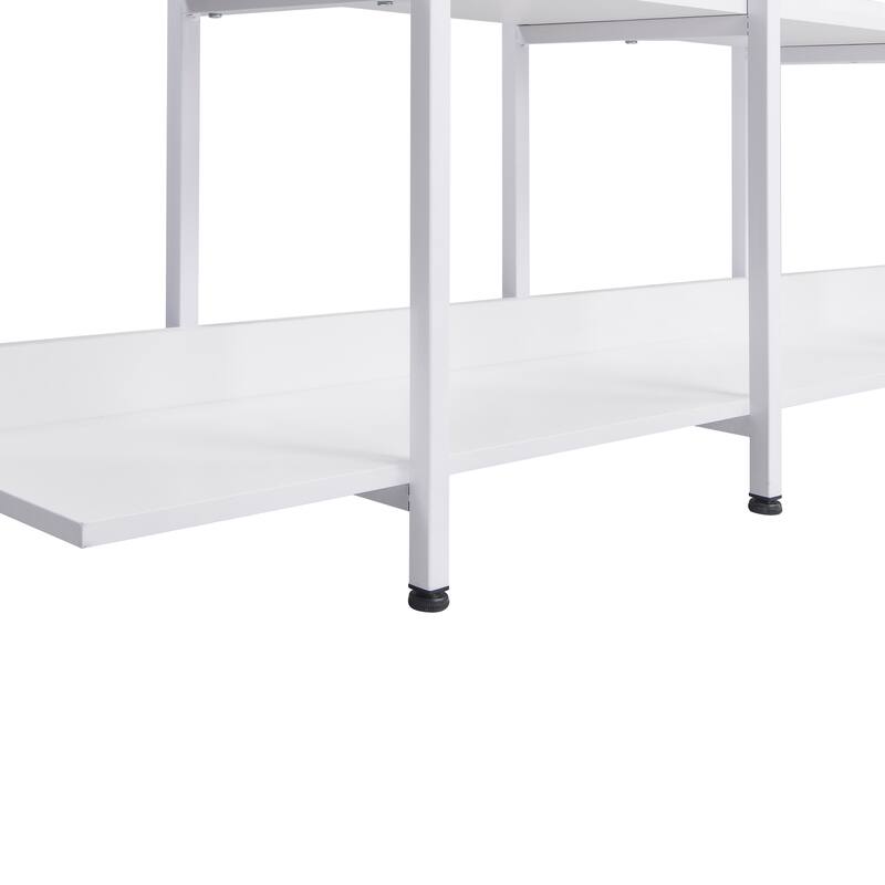 Roomfitters 5-Tier Bookcase for Home Office, Open Bookshelf with MDF Board and Black Metal Frame, Vintage Style