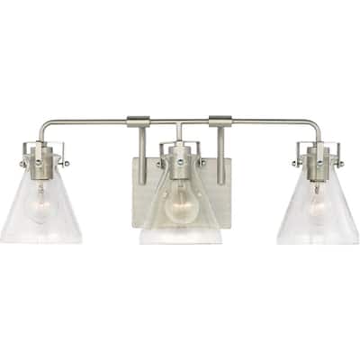Jaden modern industrial 3-light indoor dimmable bath vanity wall sconce