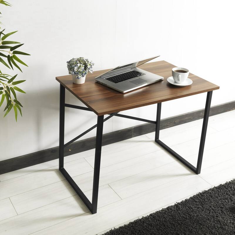 35" Wooden Top Small Writing and Computer Desk for Teens Bedroom