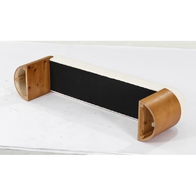 59" Modern Entryway Bench with High-Density Foam Seat