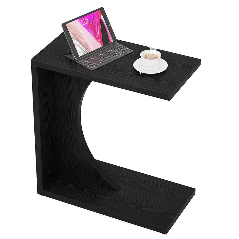 C-Shaped End Table, Sofa Side Table, Living Room Bedroom C Table Accent Side Table
