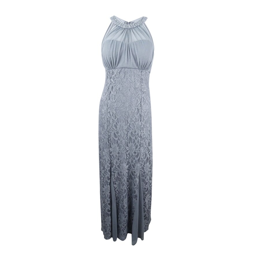 nightway lace halter gown