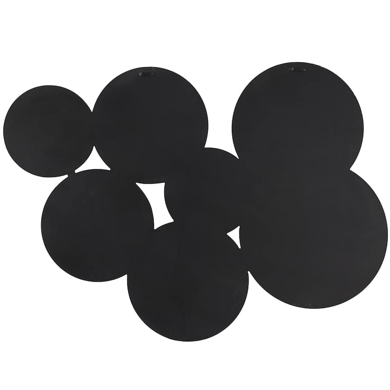 Wood Plate Carved Pinwheel Home Wall Decor - Black or White - Roche River Decor