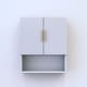 preview thumbnail 10 of 11, Meble Furniture Madera 07 Over the Toilet Cabinet (20"W x 24"H) - Modern Matte Finish Bathroom Storage White