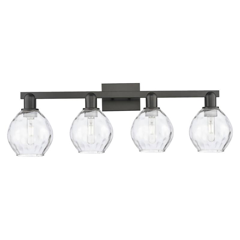 Innovations Lighting 716-4W-11-33 Waverly Vanity Waverly 4 Light 33" - Matte Black / Clear