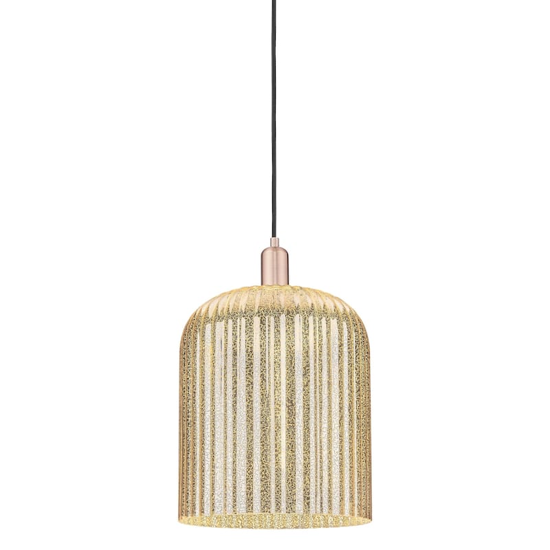Innovations Lighting 716-1P-18-12 Bridal Veil Pendant Bridal Veil 12" - Antique Copper / Mercury