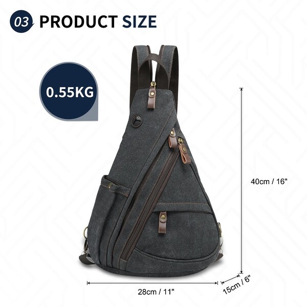 Versatile 3-in-1 Ergonomic Sling Bag, 16