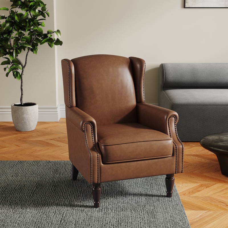 Patterned Upholstered Accent Chair for Living Room