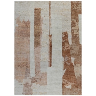 Kalaty One-of-a-Kind Hand-Knotted Wool Canyon Blush Area Rug - 8'2" x 10'