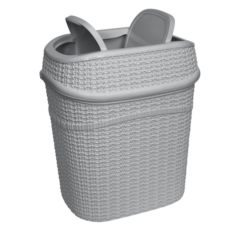 Bath Bliss 9.5 Liter Sailor Knot Swing Top Waste Bin