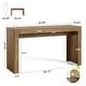 preview thumbnail 5 of 6, 63" Long Bar Table for Kitchen, Dining Room, Wooden Counter Height Bar Table