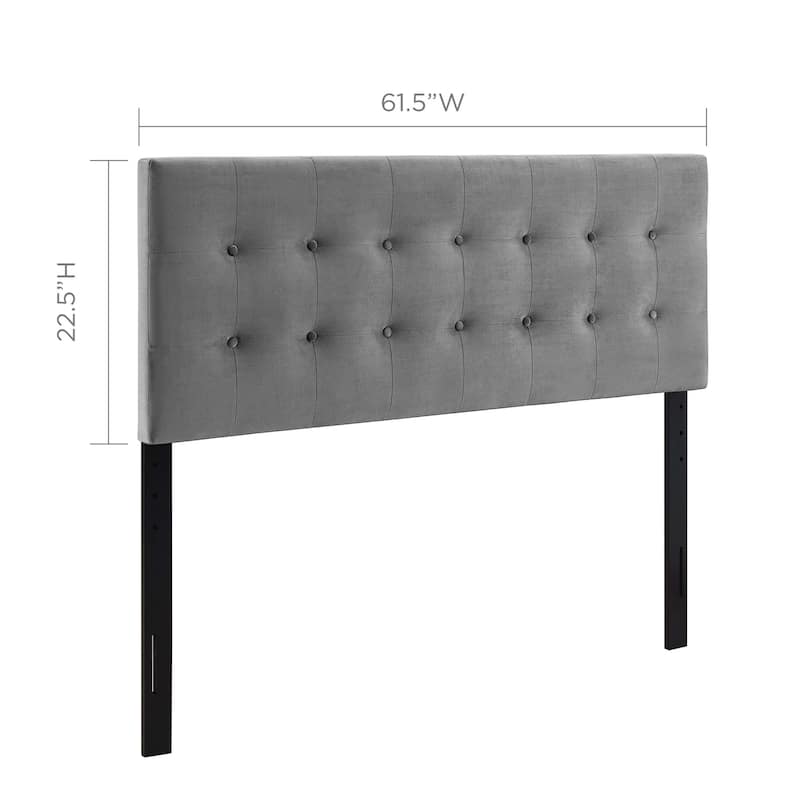 Carson Carrington Labbgard Queen Tufted Velvet Headboard