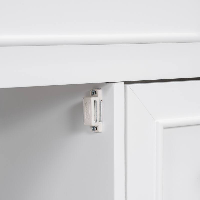 30'' Solid Wood Bathroom Vanity with Cabinet, 2 Drawers, and Ceramic Sink