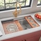 preview thumbnail 1 of 13, Ruvati 39-inch Workstation Dual Tier Kitchen Sink Undermount 16 Gauge Stainless Steel - RVH8299 - 39" x 19″