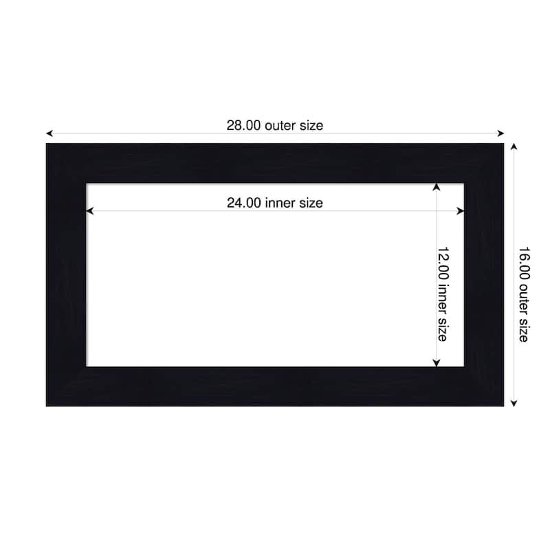 Amanti Art Shiplap Navy Framed Dry Erase Magnetic Board - 28 x 16 in - Shiplap Navy
