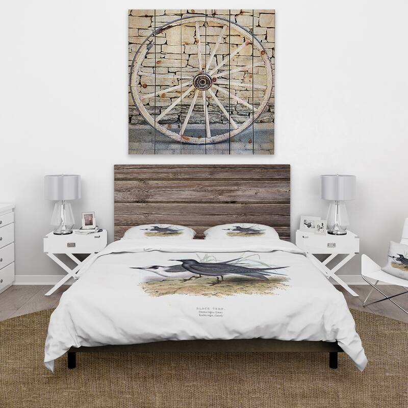 Designart 'Vintage Bird Of Europe II' Traditional Duvet Cover Set