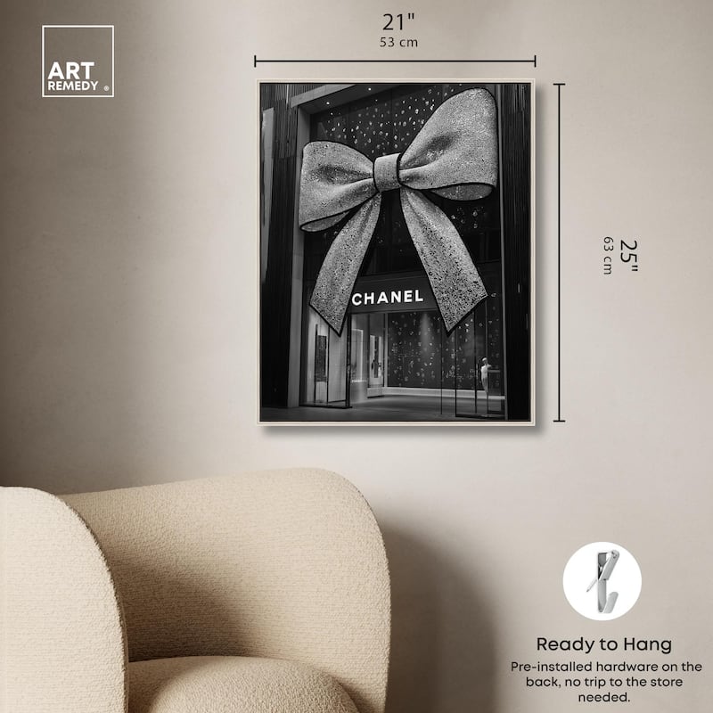 Big Bow Noir Store Canvas by Art Remedy