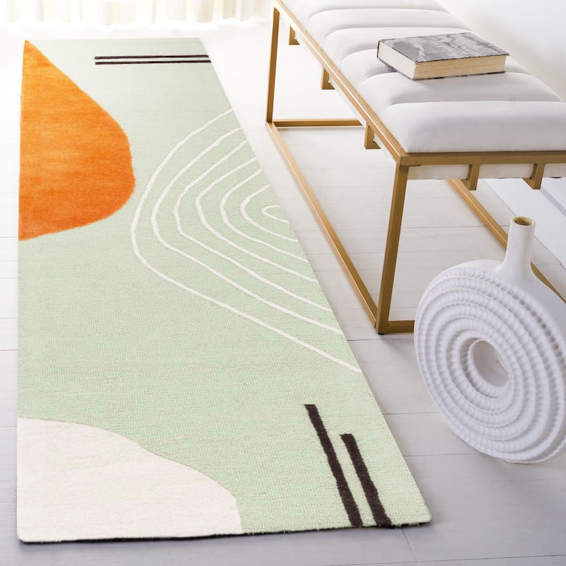 SAFAVIEH Handmade Rodeo Drive Vutka Mid-Century Modern Wool Rug