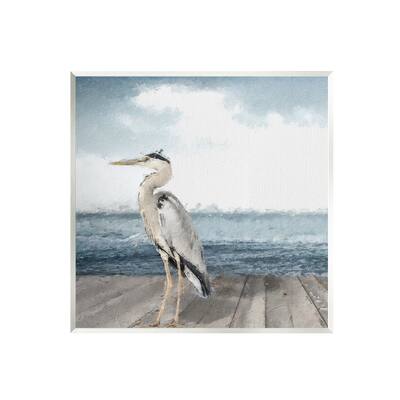 Stupell Industries Heron Bird Seaside Dock Wall Plaque, Design By Mindy Sommers