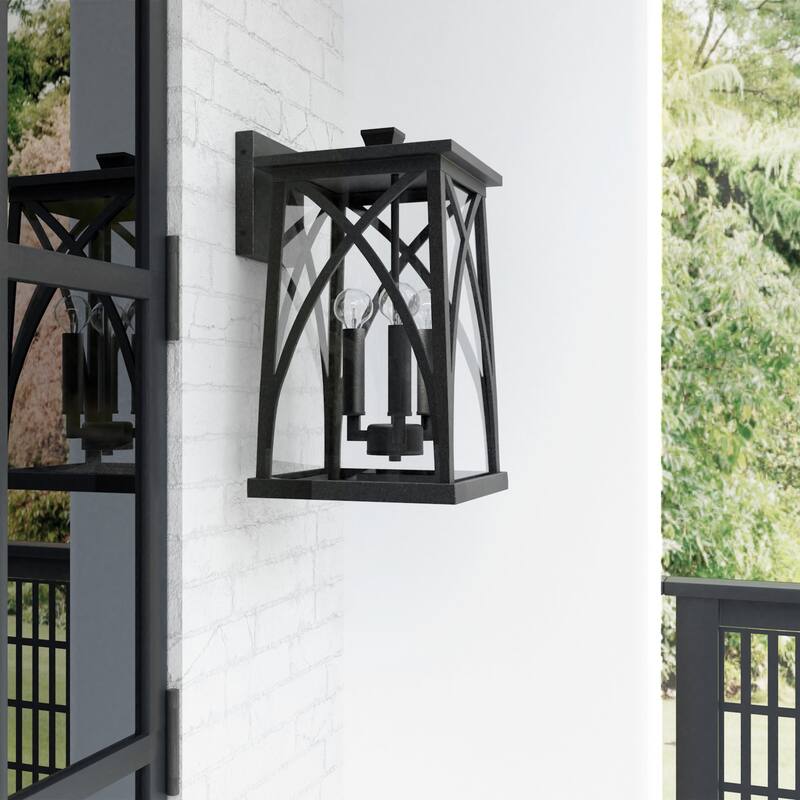 Marshall Outdoor 3-light Medium Wall Lantern w/ Clear Glass