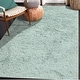 preview thumbnail 11 of 28, Justina Modern Plush Shag 3-inch Thick Rug 3' x 5' - Sage Green