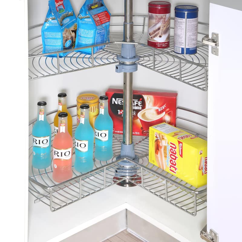 Dowell Lazy Susan 32" Diameter - 270 Degree Double Rack Stainless Steel