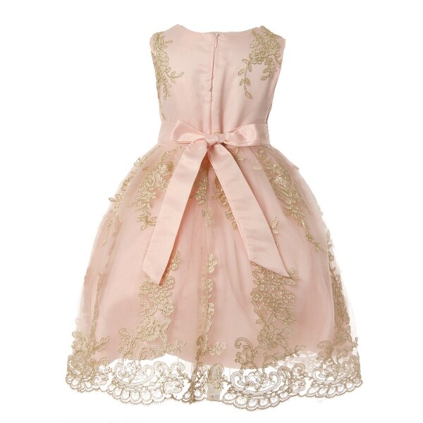 lace applique flower girl dress