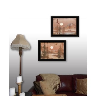 TrendyDecor4U Farmhouse "Full Moon I & II" Framed Print Wall Art by Ed ...