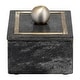 preview thumbnail 23 of 48, Marble Decorative Storage Box with Lid and Gold Accent Handle