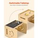 preview thumbnail 5 of 8, Natural Wood Poplar Montessori Table Set with Chalkboard & Adjustable Height - 16.7 x 11.8 x 15.2 in