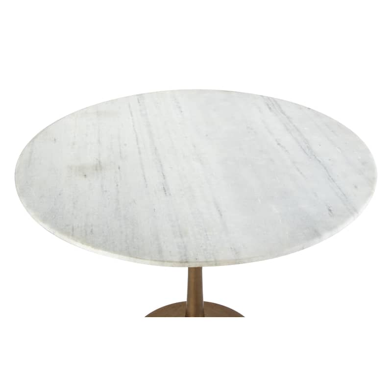 Fullerton Dining Table White & Gold