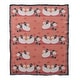 preview thumbnail 2 of 1, Cotton Knit Baby Blanket with Swan and Floral Pattern - 18.0"L x 18.0"W x 1.25"H