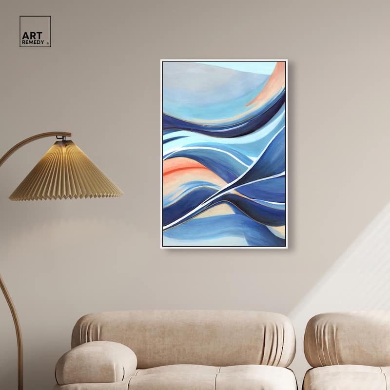 Glowing Blue II Canvas by Art Remedy