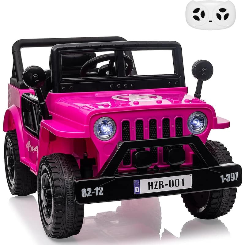 12V Kids Ride On Truck Car - Pink