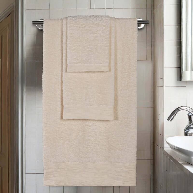 Superior Sierra Rayon From Bamboo Cotton Blend 3 Piece Bathroom Towel Set