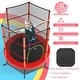 preview thumbnail 17 of 15, 55 Inch Kids Recreational Trampoline Bouncing Jumping Mat with Enclosure Net - 65" x 65" x 65" (L x W x H)