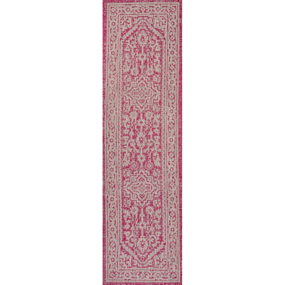 JONATHAN Y Rozetta Medallion Textured Weave Indoor/Outdoor Area Rug