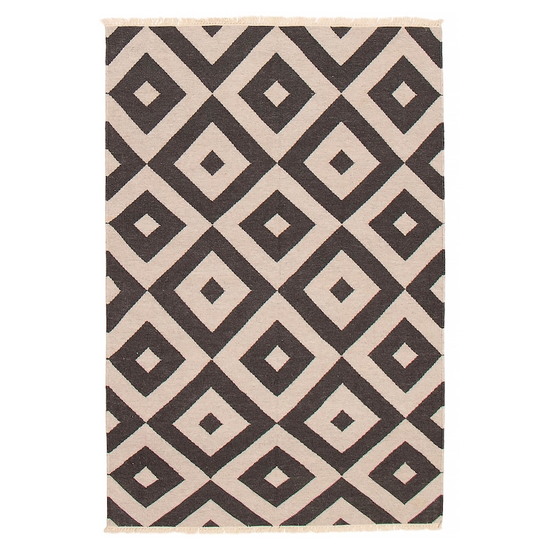 Ankara FW Silver Kilim 5'1" x 7'9" - 5'1 x 7'9 - Silver - 5'1 x 7'9