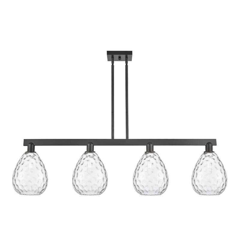 Innovations Lighting Endless Possibilities Arcadia - Waverly - 4 Light 51" Stem Hung Island Light - Clear/Matte Black