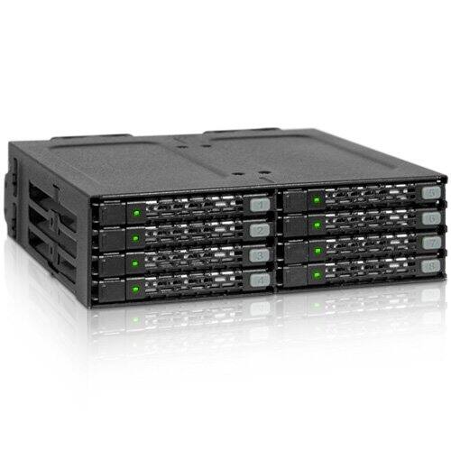Shop Icy Dock Full Metal 8 Bay 2 5 Sata Hdd Ssd Hotswap Backplane Cage For 5 25 Drive Bay Tougharmor Mb998sp B Overstock 16395744