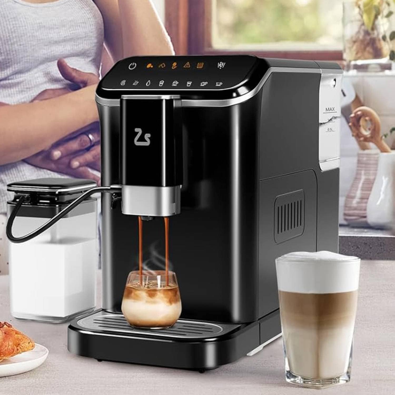 Professional Fully Automatic Espresso Machine with Grinder