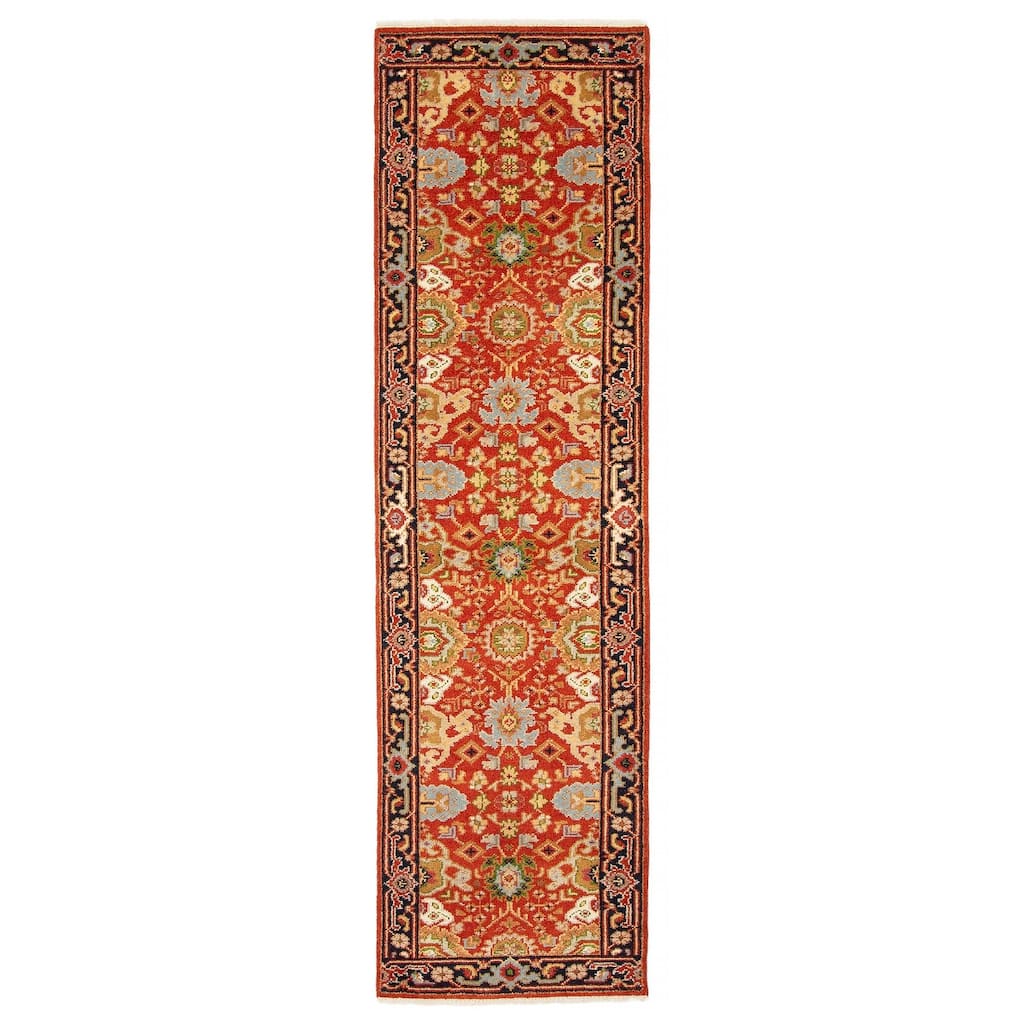 ECARPETGALLERY Hand-knotted Serapi Heritage Red Wool Rug - 2'8 x 9'7