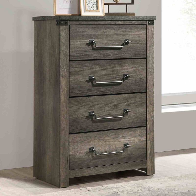 Rustic Gray Bedroom Furniture Collection Farmhouse Style