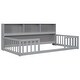 preview thumbnail 19 of 17, Twin Size Pine Floor Bed with Bookcase & Guardrails