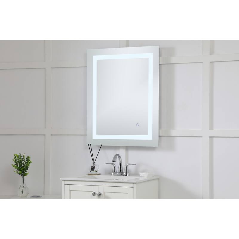 Elegant Lighting Helios 30" x 24" Rectangular Frameless Wall Mounted