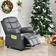 preview thumbnail 18 of 46, Costway Kids Youth Recliner Chair PU Leather w/Cup Holders & Side