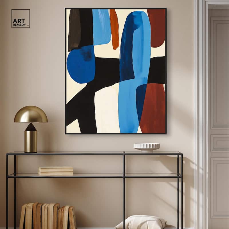Cobalt Collision Canvas by Art Remedy