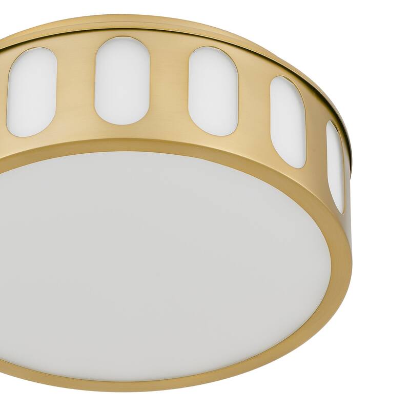 Bantom 11" Antique Brass LED Flush Mount Ceiling Light