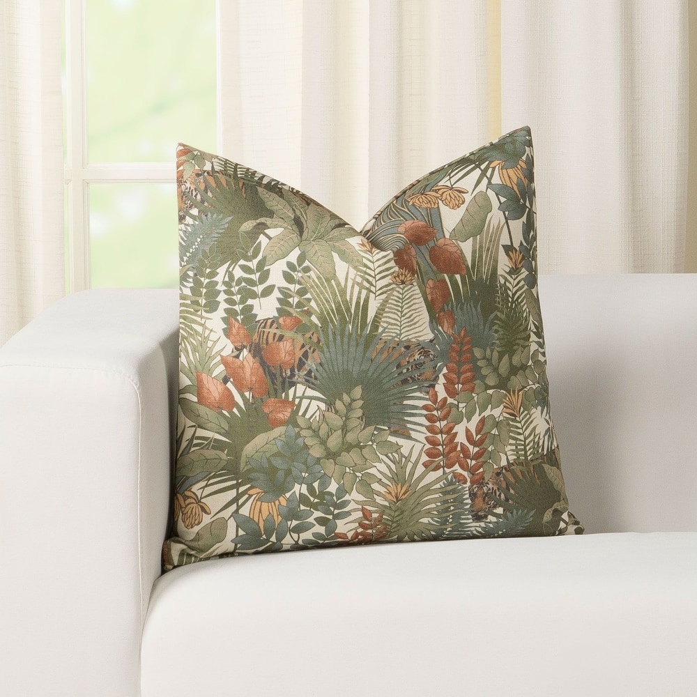 Wonderland Jungle Print Throw Pillow